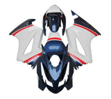 Honda VFR800 Fairings (2002-2013) Dark Blue, White, Red Stripe from KingsMotorcycleFairings.com