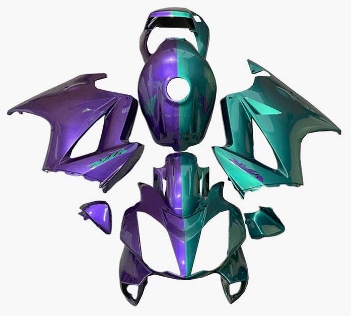 Honda VFR800 Fairings (2002-2013) Purple, Green Split from KingsMotorcycleFairings.com