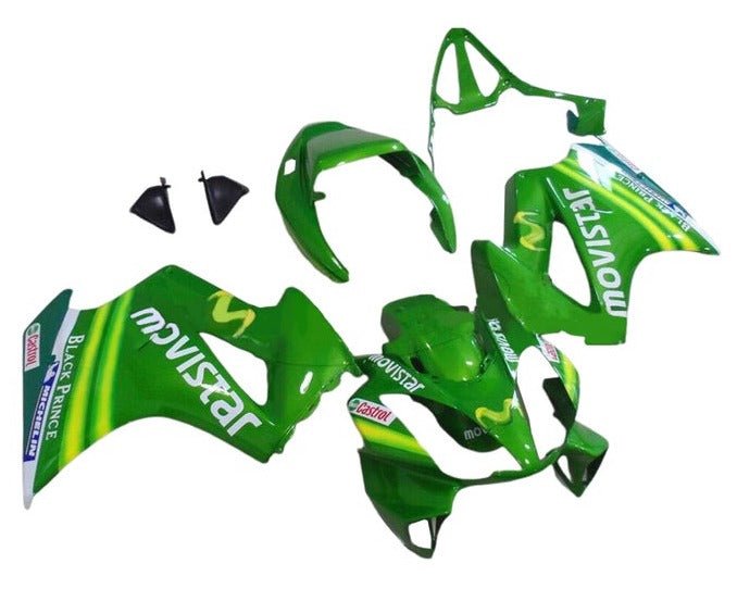Honda VFR 800 Fairings (2002-2013) Green Movistar at KingsMotorcycleFairings.com