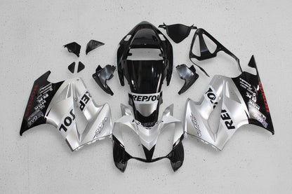Honda VFR 800 Fairings (2002-2013) Silver, Black, White, Red, Repsol at KingsMotorcycleFairings.com