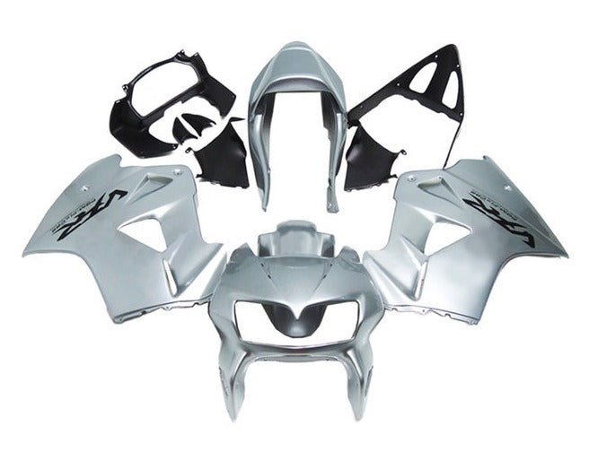 Honda VFR 800 Fairings (2002-2013) Silver, Black at KingsMotorcycleFairings.com