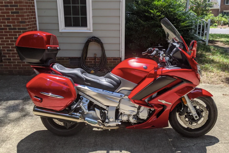 Installed Yamaha FJR1300 Fairings (2013-2015) Red Candy from KingsMotorcycleFairings.com