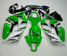 KAWASAKI ZX10R Fairings (2011-2015) Green, White, Black Stripe at KingsMotorcycleFairings.com