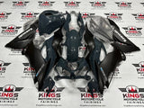 KAWASAKI NINJA ZX6R 636 FAIRINGS (2019-2023) DARK NARDO BLUE GRAY, MATTE BLACK at KingsMotorcycleFairings.com