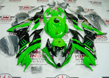 KAWASAKI NINJA ZX6R 636 FAIRINGS (2019-2023) Green, Black Monster Elf at KingsMotorcycleFairings.com