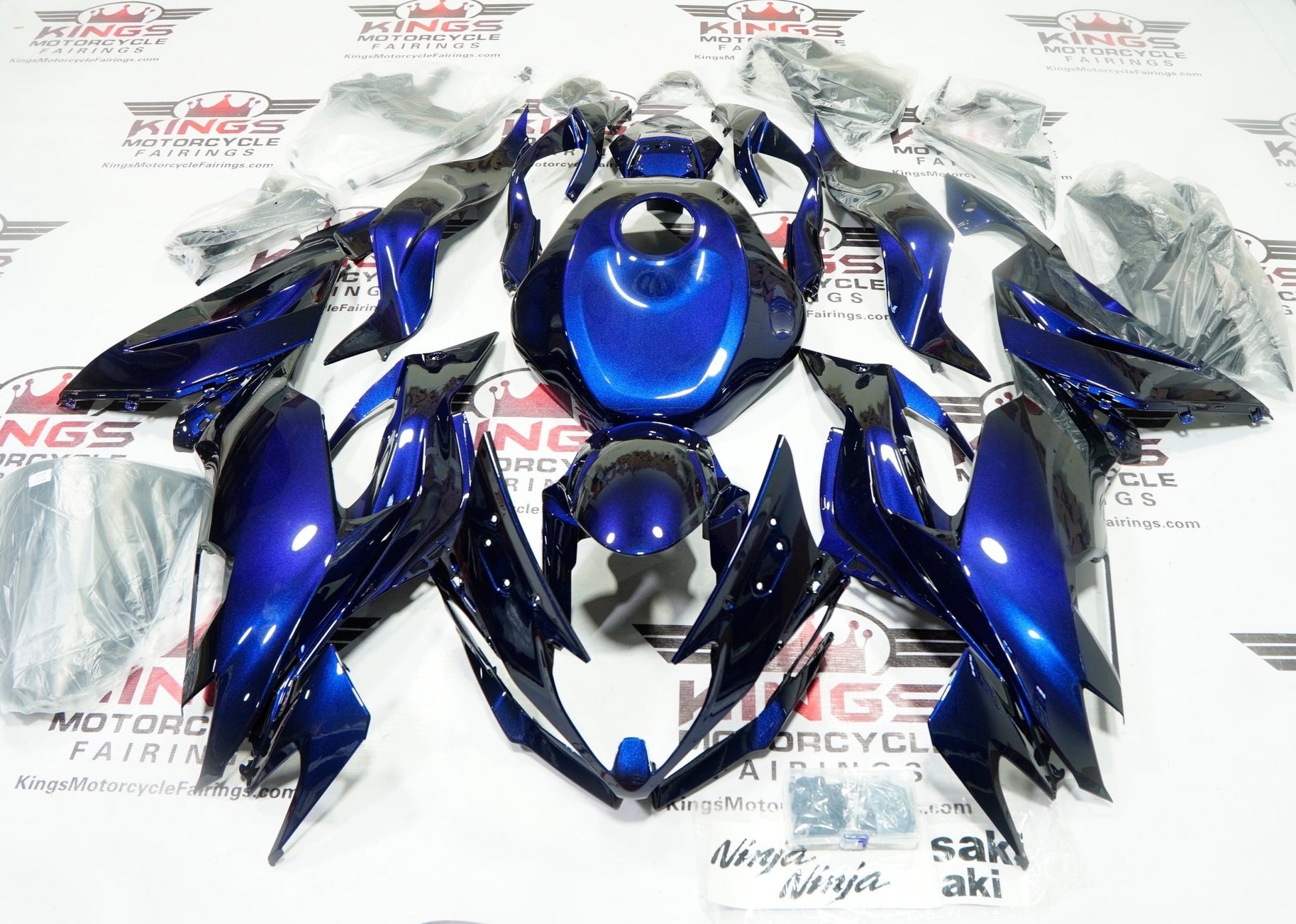 KAWASAKI NINJA ZX6R 636 Fairing Kits (2019-2023) Blue, Black Chameleon at KingsMotorcycleFairings.com