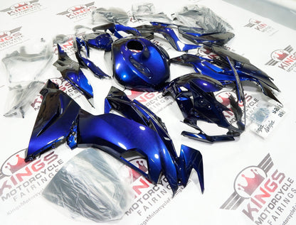 KAWASAKI NINJA ZX6R 636 Fairings (2019-2023) Blue, Black Chameleon at KingsMotorcycleFairings.com