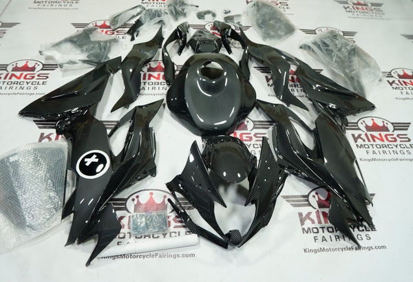 KAWASAKI NINJA ZX6R 636 Fairings (2019-2023) Faux Carbon Fiber, White X at KingsMotorcycleFairings.com