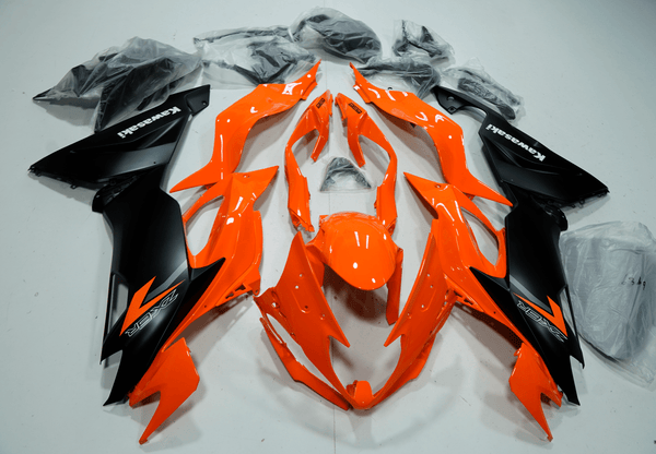 KAWASAKI NINJA ZX6R 636 Fairings (2019-2023) Orange, Matte Black, Gray at KingsMotorcycleFairings.com