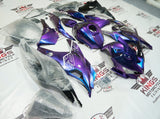 Kawasaki ZX4RR Fairings (2019-2025) Purple, Blue, White Gradient by KIingsMotorcycleFairings.com