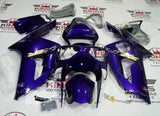  KAWASAKI ZX6R 636 Fairings (2003-2004) Dark Purple, Gold, Black at KingsMotorcycleFairings.com