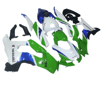 KAWASAKI NINJA ZX10RR Fairing set (2021-2025) White, Green, Blue at KingsMotorcycleFairings.com