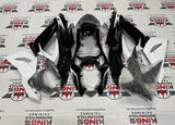 FAIRINGS FOR KAWASAKI ZX6R 636 (2013-2018) BLACK, WHITE at KingsMotorcycleFairings.com