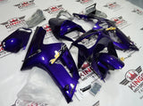  KAWASAKI ZX6R 636 Fairing Kit (2003-2004) Dark Purple, Gold, Black at KingsMotorcycleFairings.com