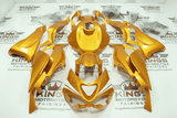 KAWASAKI ZX6R Fairings (2024-2025) Gold, White Stripe from KingsMotorcycleFairings.com