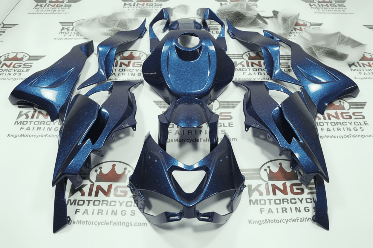 KAWASAKI ZX6R Fairings (2024-2025) Metallic Navy Blue at KingsMotorcycleFairings.com