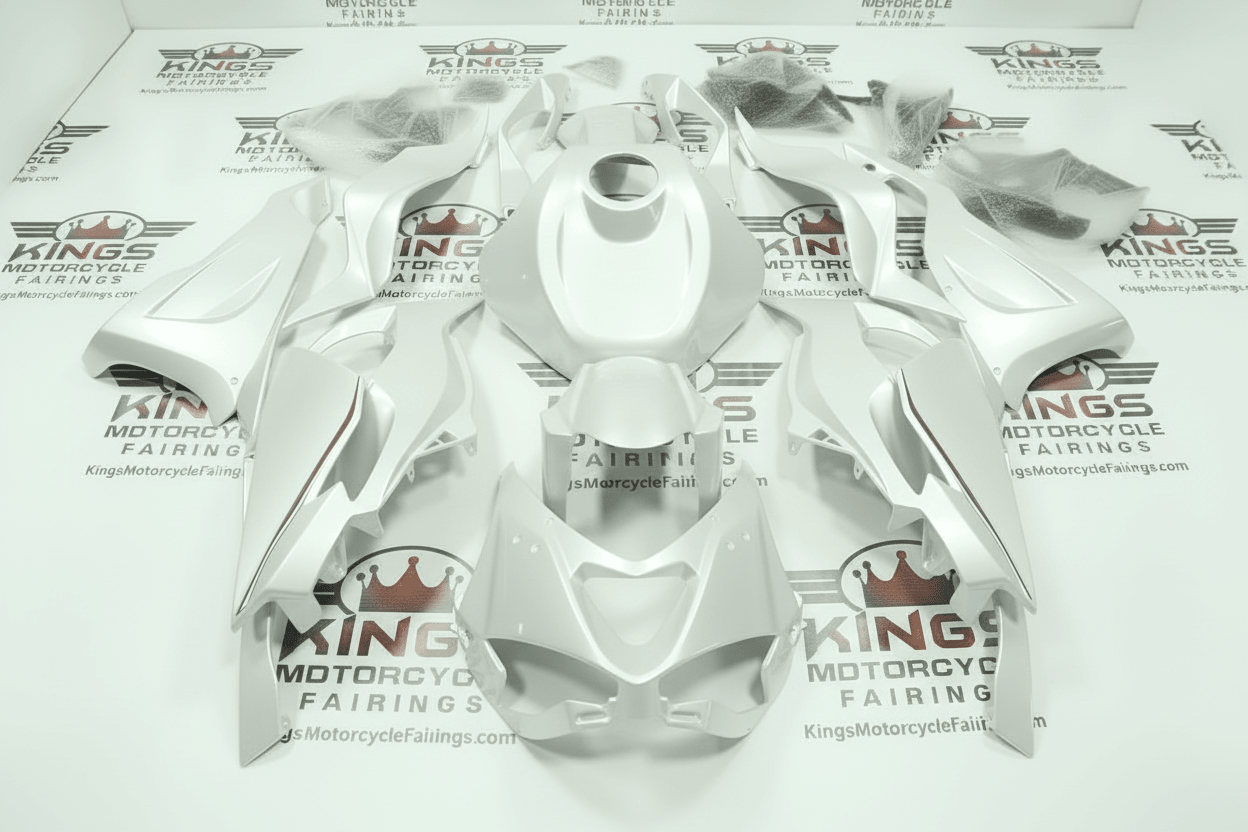 KAWASAKI ZX6R Fairings (2024-2025) White from KingsMotorcycleFairings.com