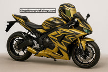 Kawasaki NInja 400 Fairings (2018-2023) Matte Gold, Matte Carbon Fiber at KingsMotorcycleFairings.com