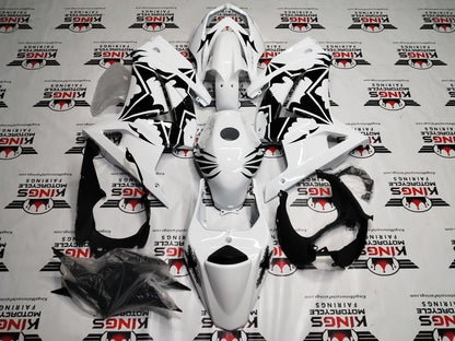 Kawasaki Ninja 250R Fairing Kit (2008-2013) White, Black, Stars at KingsMotorcycleFairings.com