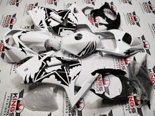 Kawasaki Ninja 250R Fairing Set (2008-2013) White, Black, Tribal Stars at KingsMotorcycleFairings.com