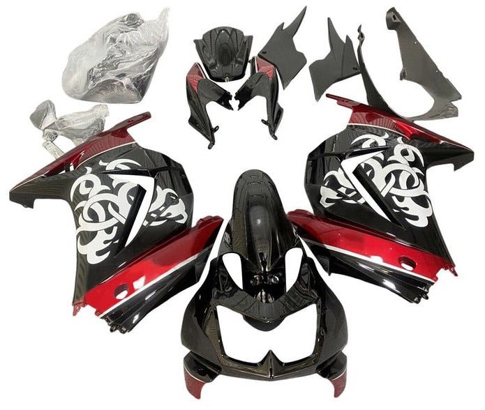 Kawasaki Ninja 250R Fairing set (2008-2013) Black, Candy Red, White at KingsMotorcycleFairings.com