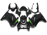 Kawasaki Ninja 250R Fairing set (2008-2013) Black, Green Accent at KingsMotorcycleFairings.com