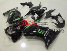 Kawasaki Ninja 250R Fairing set (2008-2013) Black, Green, Monster Energy at KingsMotorcycleFairings.com