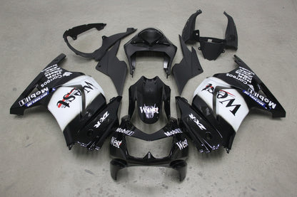 Kawasaki Ninja 250R Fairings (2008-2013) Black, White, West, Mobil1 from KingsMotorcycleFairings.com