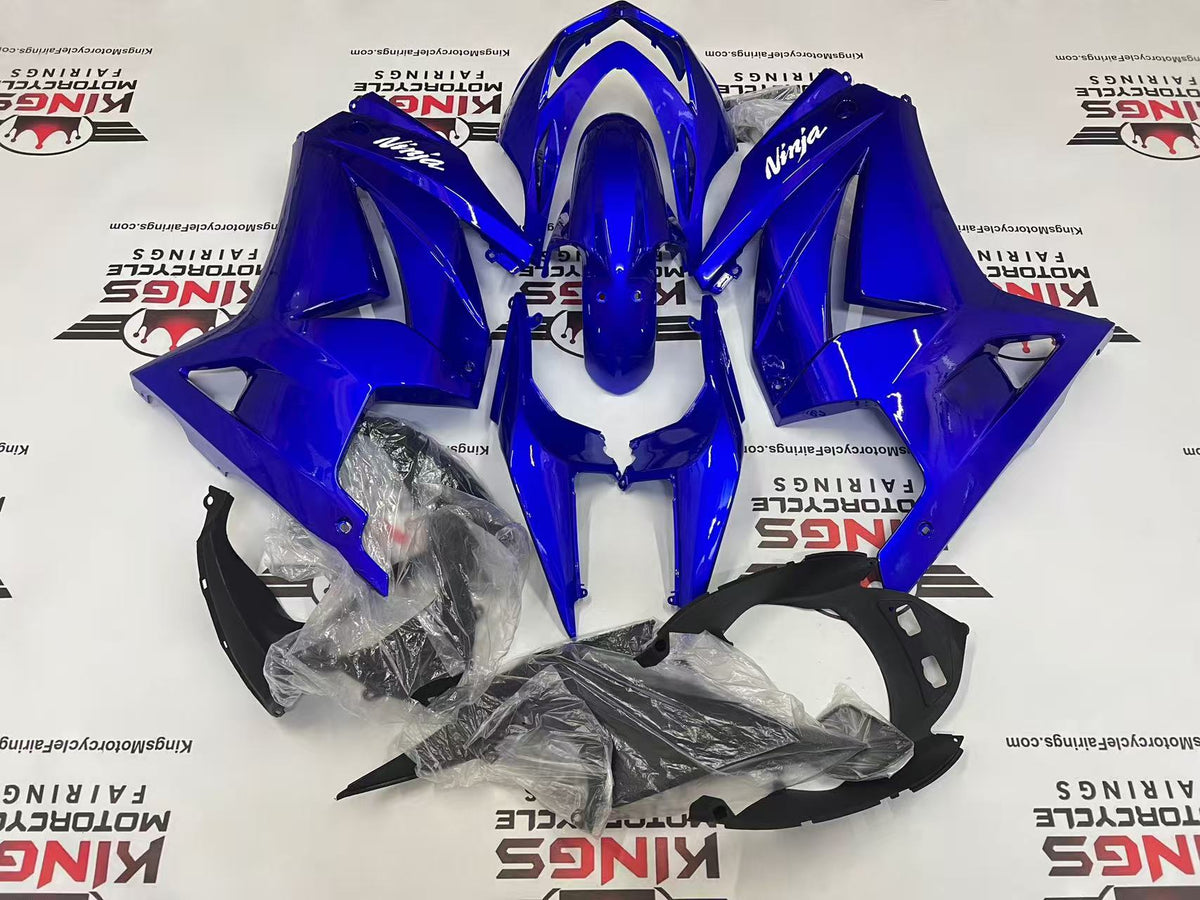 Kawasaki Ninja 250R Fairings (2008-2013) Blue, White from KingsMotorcycleFairings.com