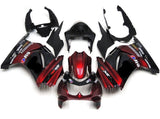 Kawasaki Ninja 250R Fairings (2008-2013) Candy Red, Black, Elf at KingsMotorcycleFairings.com