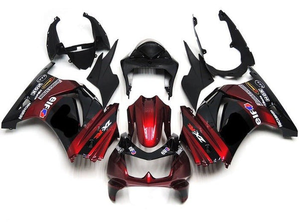 Kawasaki Ninja 250R Fairings (2008-2013) Candy Red, Black, Elf at KingsMotorcycleFairings.com