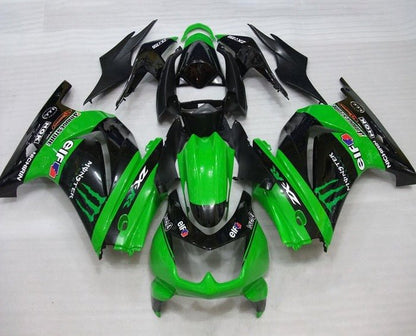 Kawasaki Ninja 250R Fairing kit (2008-2013) Green, Black, Elf, Monster at KingsMotorcycleFairings.com