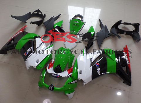 Kawasaki Ninja 250R Fairings (2008-2013) Green, White, Black, Red Motocard at KingsMotorcycleFairings.com