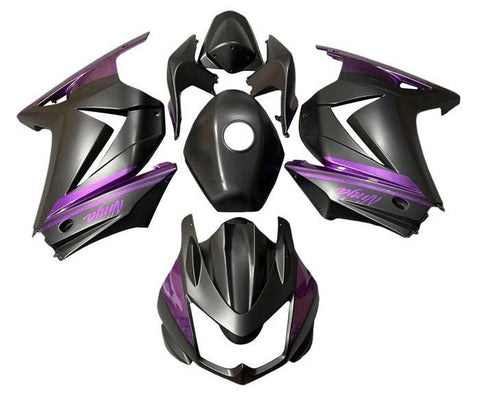 Kawasaki Ninja 250R Fairings (2008-2013) Matte Black, Purple at KingsMotorcycleFairings.com