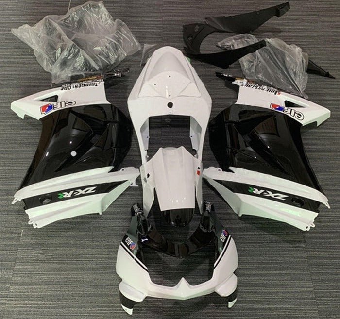 Kawasaki Ninja 250R Fairing set (2008-2013) White, Black, Elf, Stripe at KingsMotorcycleFairings.com