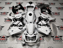 Kawasaki Ninja 250R Fairings (2008-2013) White, Black, Tribal Stars at KingsMotorcycleFairings.com