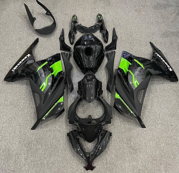 Kawasaki Ninja 300 Fairings (2013-2024) Black, Green, Gray, White at KingsMotorcycleFairings.com