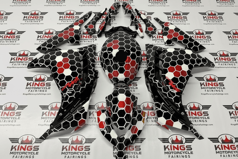Kawasaki Ninja 300 Fairings (2013-2024) Black, Red, White, Honeycomb at KingsMotorcycleFairings.com