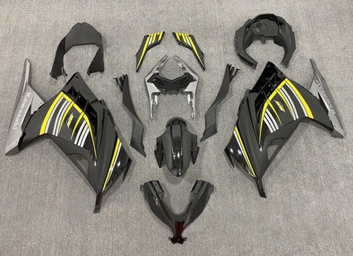 Kawasaki Ninja 300 Fairings (2013-2024) Black, Yellow, Silver, White at KingsMotorcycleFairings.com
