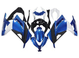 Kawasaki Ninja 300 Fairings (2013-2024) Blue, White, Black from KingsMotorcycleFairings.com