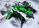 Kawasaki Ninja 300 Fairings (2013-2024) Green Metallic, Black from KingsMotorcycleFairings.com