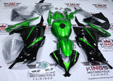 Kawasaki Ninja 300 Fairings (2013-2024) Green Metallic, Black at KingsMotorcycleFairings.com