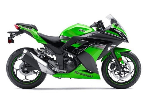 Kawasaki Ninja 300 Fairings (2013-2024) Green Stripe at KingsMotorcycleFairings.com