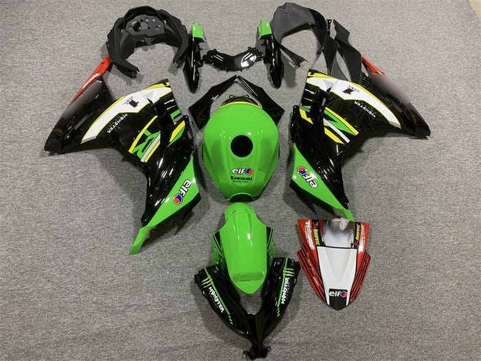Kawasaki Ninja 300 Fairings (2013-2024) Green, Black, White, Yellow, Red from KingsMotorcycleFairings.com