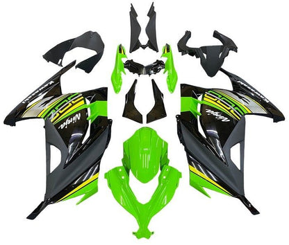 Kawasaki Ninja 300 Fairings (2013-2024) Green, Black, Yellow, Gray, White from KingsMotorcycleFairings.com