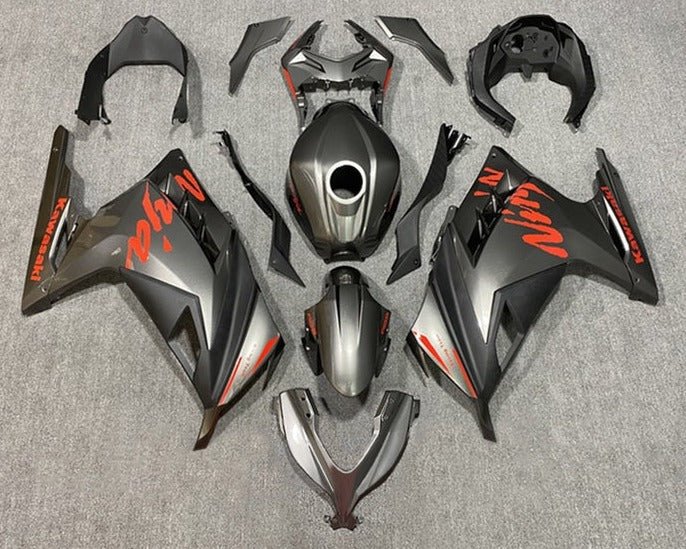 Kawasaki Ninja 300 Fairings (2013-2024) Matte Black, Red at KingsMotorcycleFairings.com