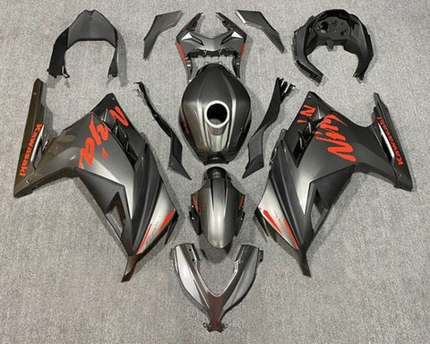 Kawasaki Ninja 300 Fairings (2013-2024) Matte Black, Red at KingsMotorcycleFairings.com