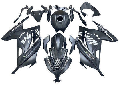 Kawasaki Ninja 300 Fairings (2013-2024) Matte Black, White, Elf from KingsMotorcycleFairings.com