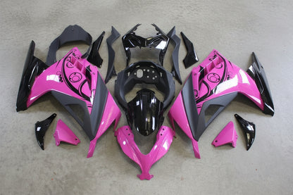 Kawasaki Ninja 300 Fairings (2013-2024) Pink, Black Circles from KingsMotorcycleFairings.com