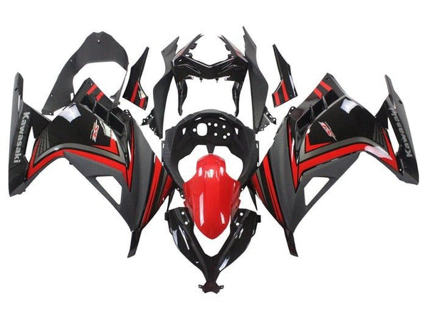 Kawasaki Ninja 300 Fairings (2013-2024) Red, Black, Gray at KingsMotorcycleFairings.com